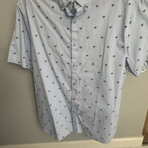 Denim & Flower Blue Casual Button Down Shirt